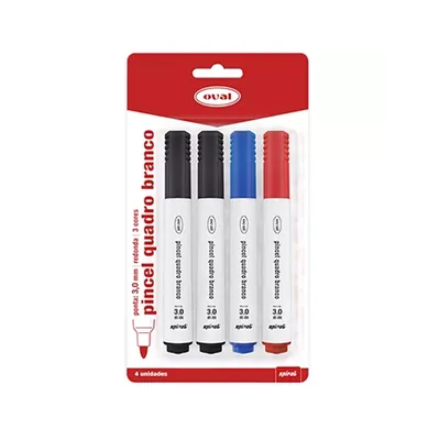 Pincel para quadro branco 3 cores